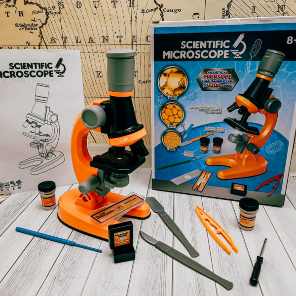 Детский набор "Юный биолог" Микроскоп Scientific Microscope с приборами для опыта